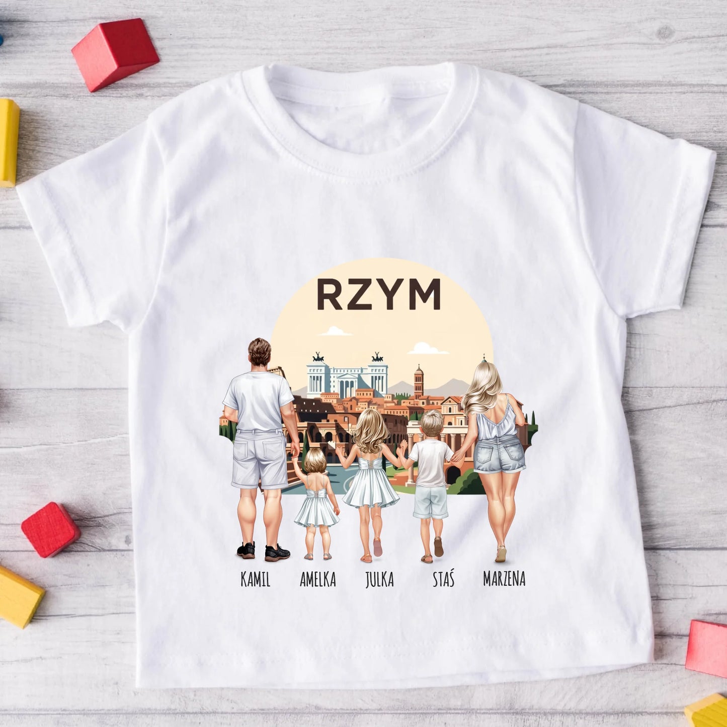 Koszulka dla całej rodziny - Wakacje za Granicą - Personalizowana #42122