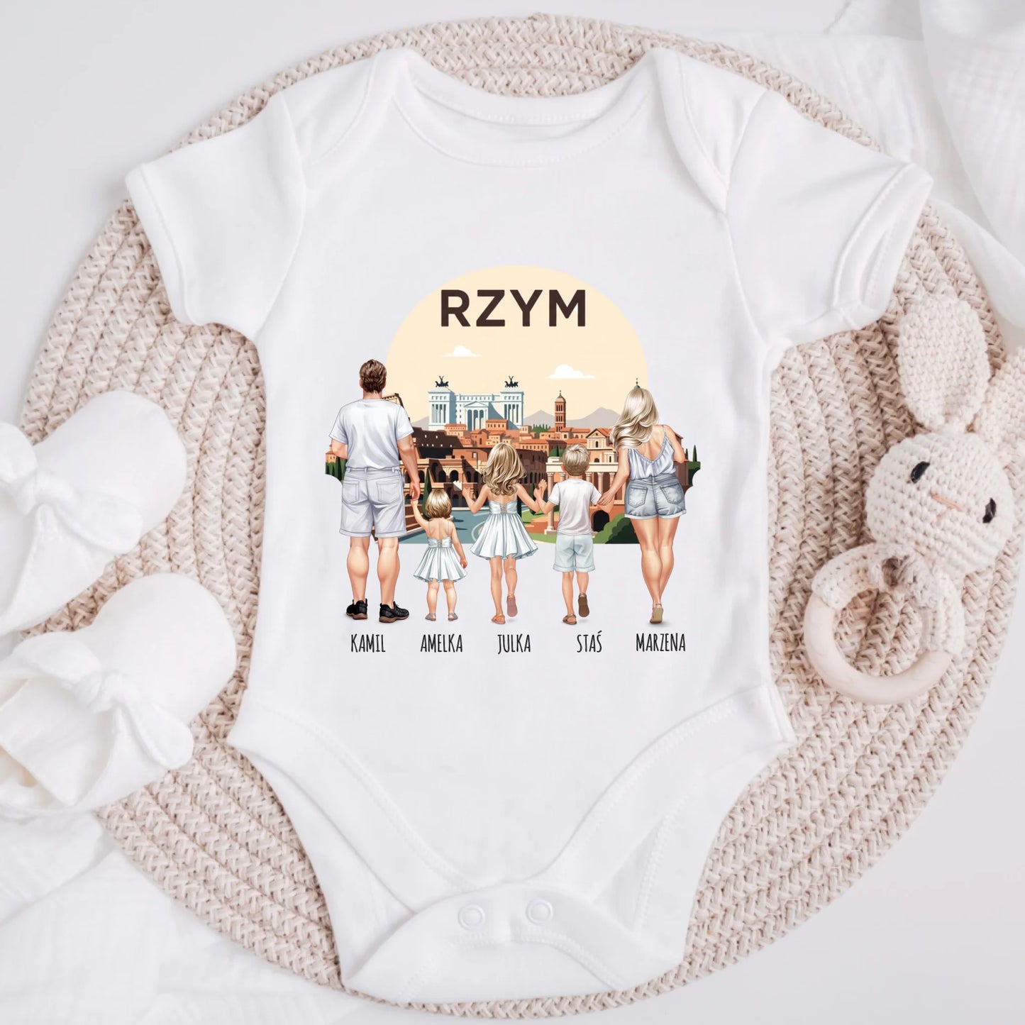 Koszulka dla całej rodziny - Wakacje za Granicą - Personalizowana #42122