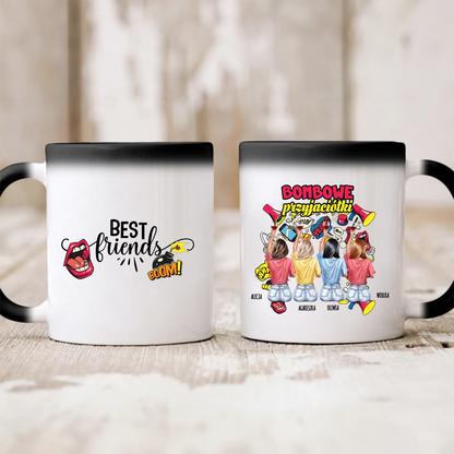 Kubek personalizowany dla przyjaciółek BOMBOWE PRZYJACIÓŁKI | zabawny motyw #508