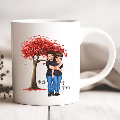 Kubek personalizowany dla par | motyw z huśtawką #242