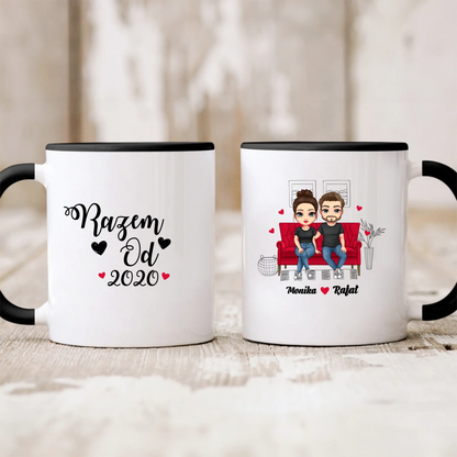 Kubek personalizowany dla par | z personalizacją postaci #243