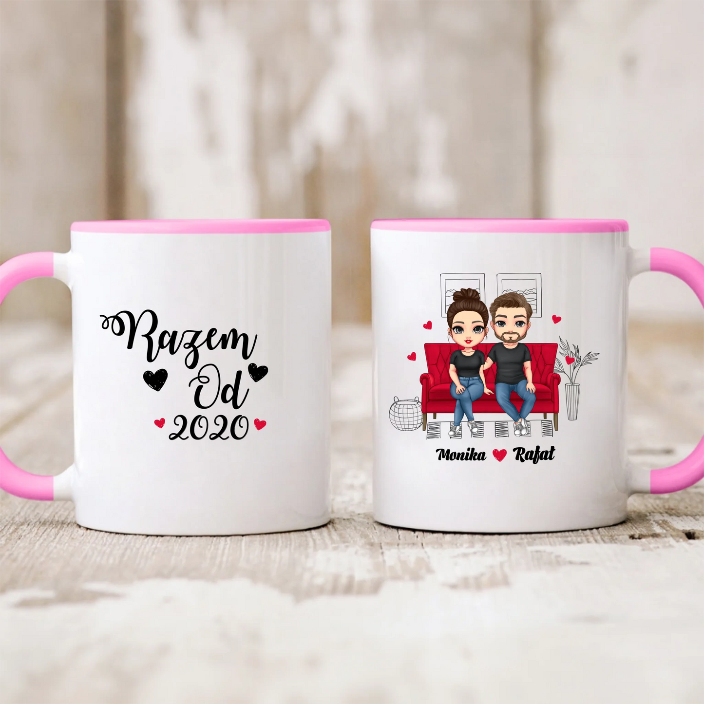Kubek dla par | Prezent dla chłopaka i dziewczyny - Personalizowany #243