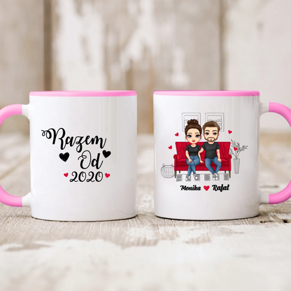 Kubek personalizowany dla par | z personalizacją postaci #243
