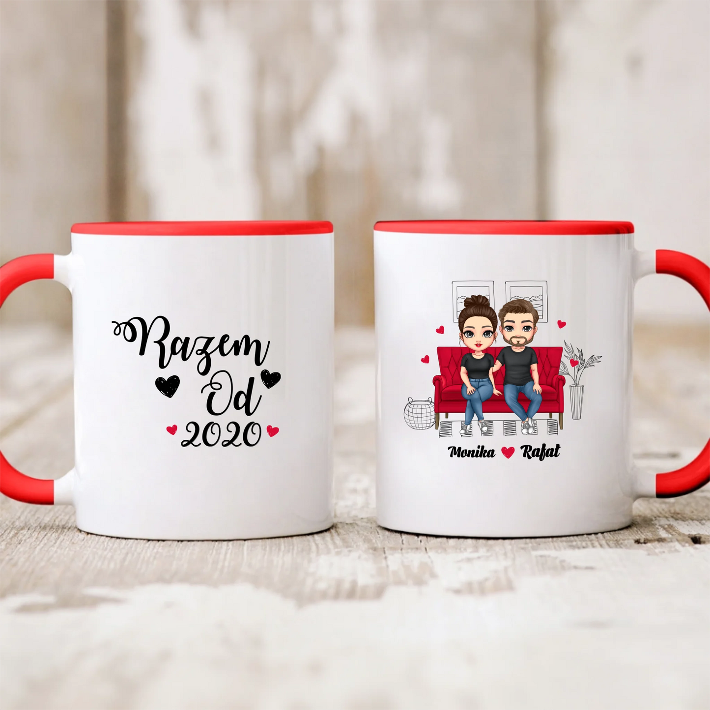 Kubek dla par | Prezent dla chłopaka i dziewczyny - Personalizowany #243