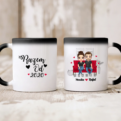 Kubek personalizowany dla par | z personalizacją postaci #243