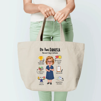 Torba personalizowana dla nauczycielki EDYCJA LIMITOWANA | motyw szkolny #403