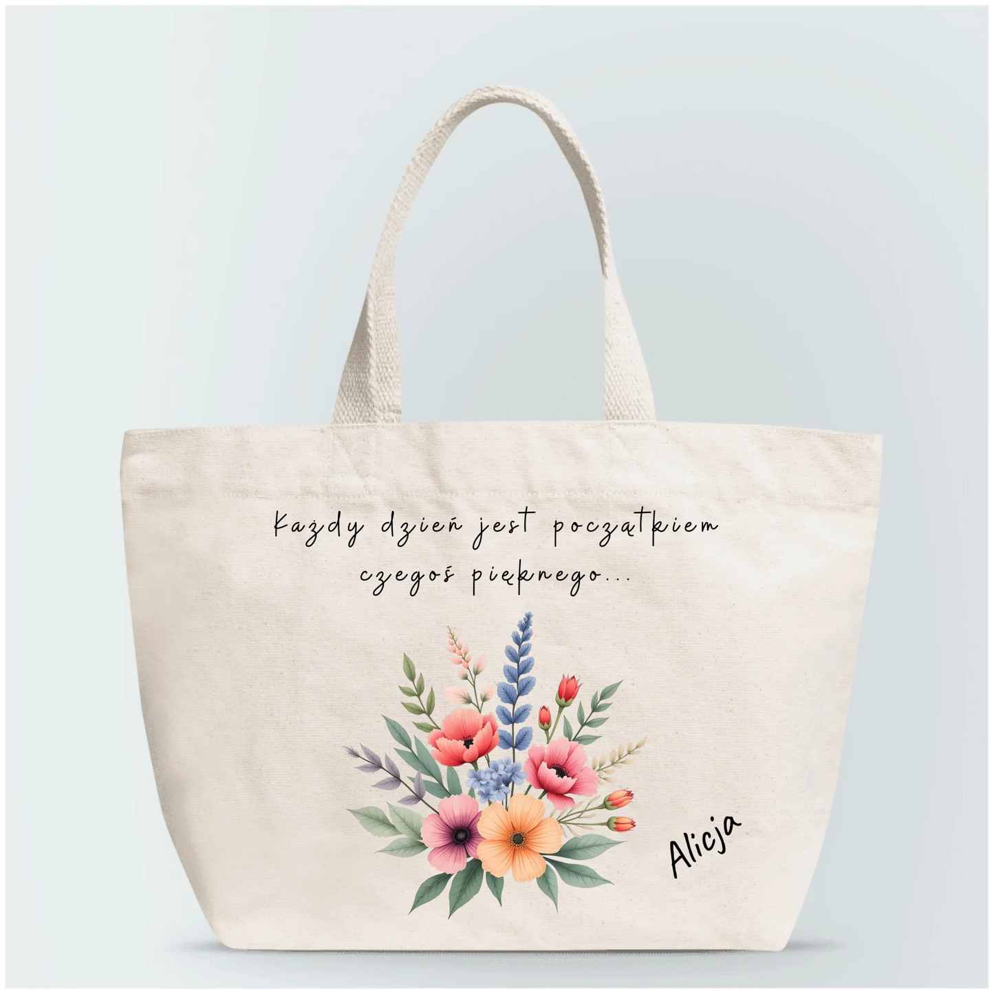Torba personalizowana dla kobiety z kwiatami #985