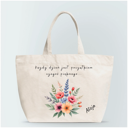 Torba personalizowana dla kobiety z kwiatami #985