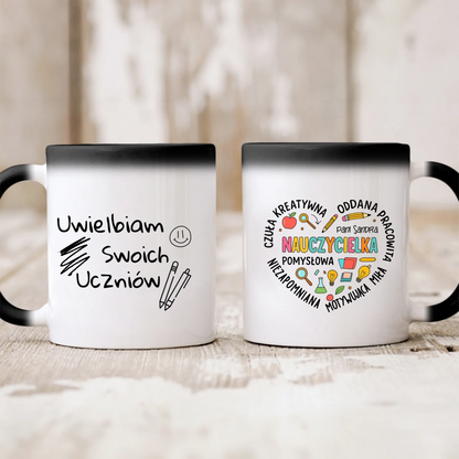 Kubek personalizowany SUPER NAUCZYCIELKA | z personalizacją imienia #158