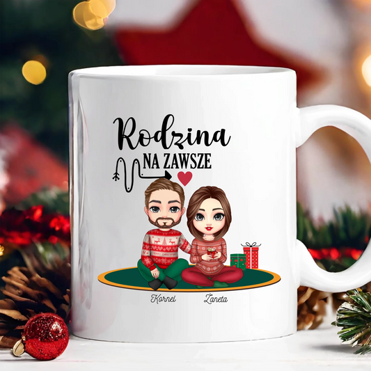 Kubek dla rodzeństwa świąteczny - Personalizowany prezent na święta #992