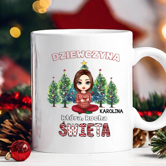 Kubek dla przyjaciółki świąteczny - Personalizowany prezent na święta #990