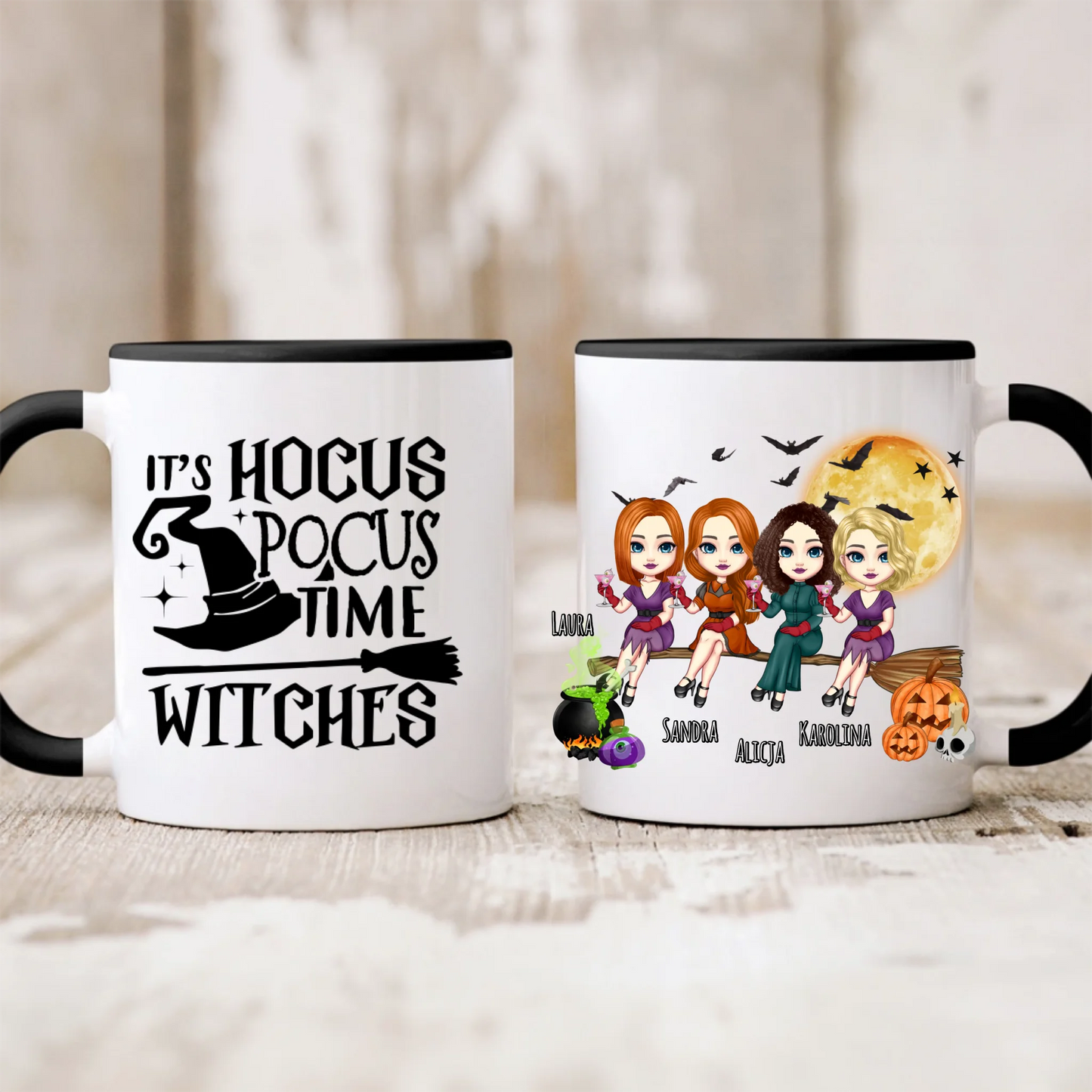 Kubek personalizowany dla przyjaciółek max. 1-4 osoby na halloween #H4