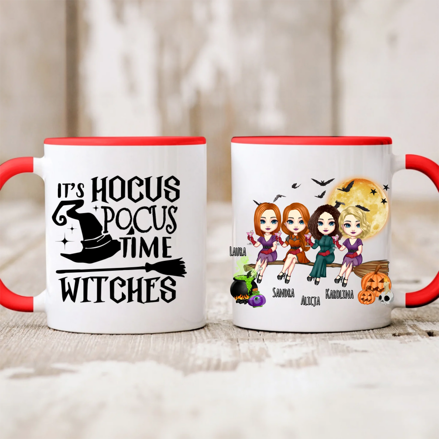 Kubek personalizowany dla przyjaciółek max. 1-4 osoby na halloween #H4