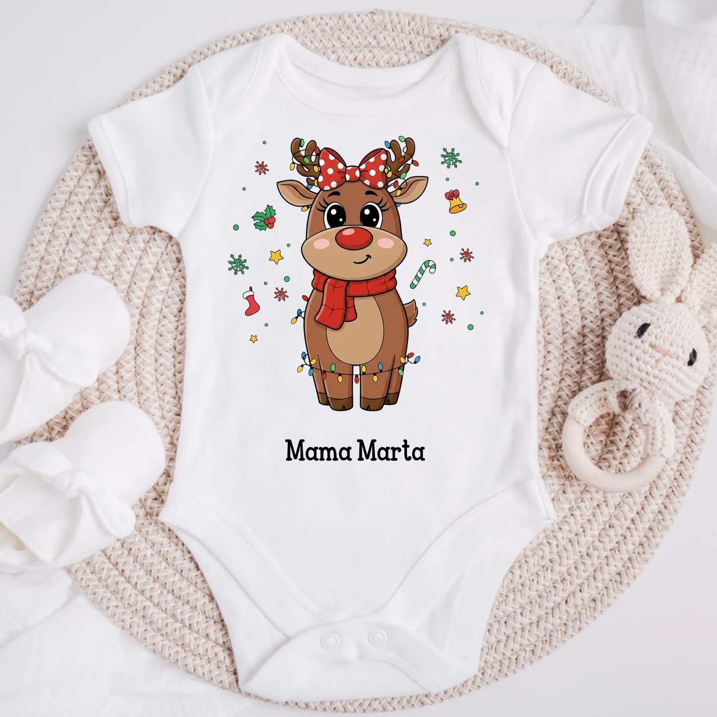 Koszulka świąteczna dla rodziny z reniferem #8812