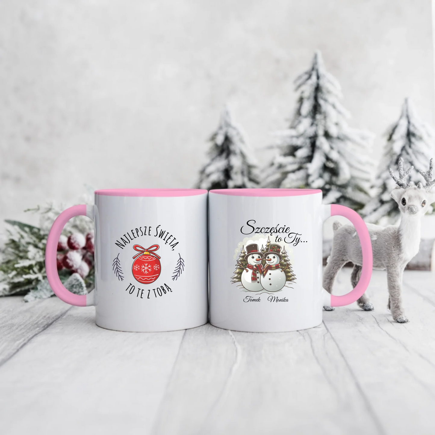 Kubek dla pary - Personalizowany prezent na święta #1004