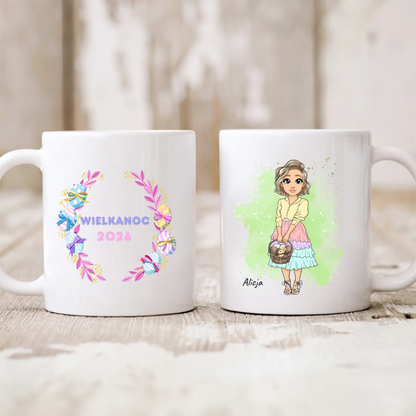 Wielkanocny kubek personalizowany dla kobiety | z personalizacją imienia #1