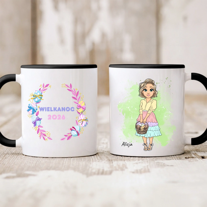Wielkanocny kubek personalizowany dla kobiety | z personalizacją imienia #1