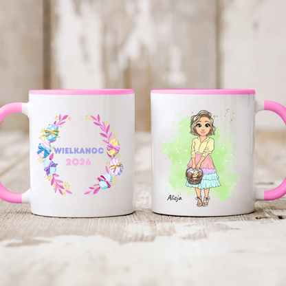 Wielkanocny kubek personalizowany dla kobiety | z personalizacją imienia #1