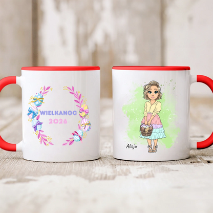 Wielkanocny kubek personalizowany dla kobiety | z personalizacją imienia #1