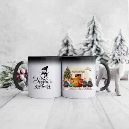 Świąteczny kubek personalizowany dla rodziny NAJCIEPLEJSZE ŚWIĘTA TO TE, KTÓRE SPĘDZAMY RAZEM | rodzinny motyw #141