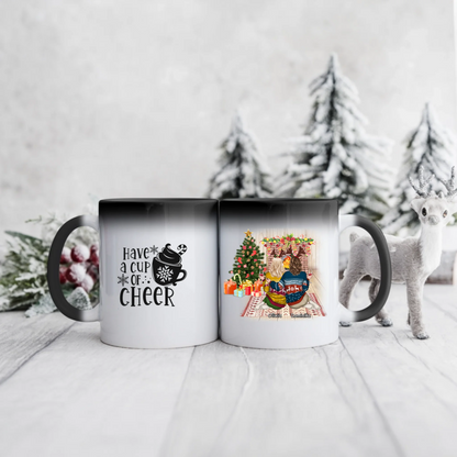 Świąteczny kubek personalizowany dla przyjaciółek HAVE A CUP OF CHEER | motyw z kominkiem #5