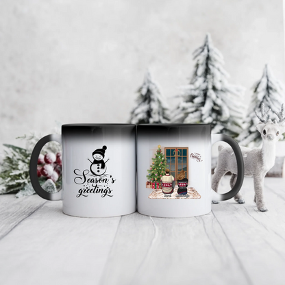 Świąteczny kubek personalizowany dla par | motyw z choinką #9