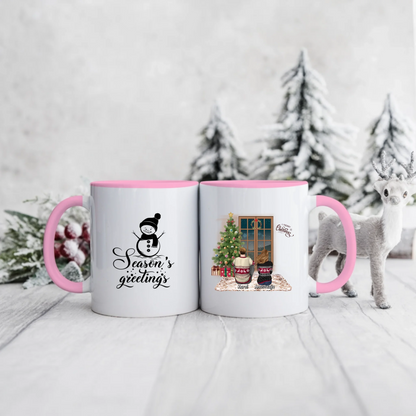 Świąteczny kubek personalizowany dla par | motyw z choinką #9