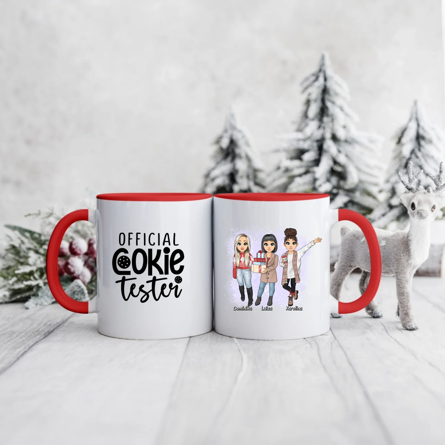 Kubek dla przyjaciółki świąteczny - max. 1-3 osoby #97