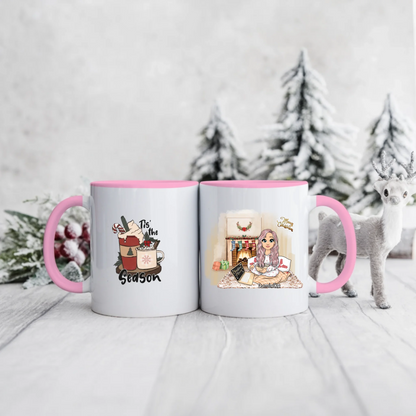 Świąteczny kubek personalizowany | motyw z gorącą czekoladą #98