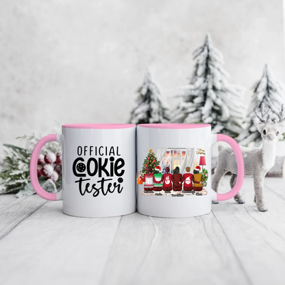 Świąteczny kubek personalizowany dla przyjaciółek OFFICIAL COOKIE TESTER | zabawny motyw #4
