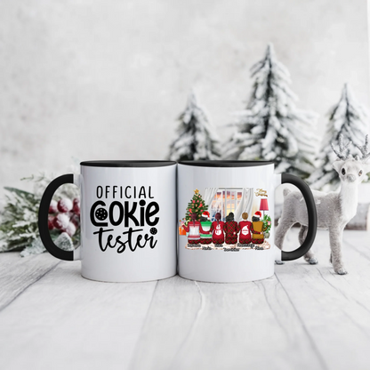 Świąteczny kubek personalizowany dla przyjaciółek OFFICIAL COOKIE TESTER | zabawny motyw #4