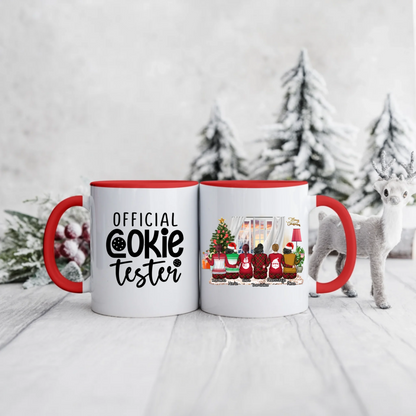 Świąteczny kubek personalizowany dla przyjaciółek OFFICIAL COOKIE TESTER | zabawny motyw #4