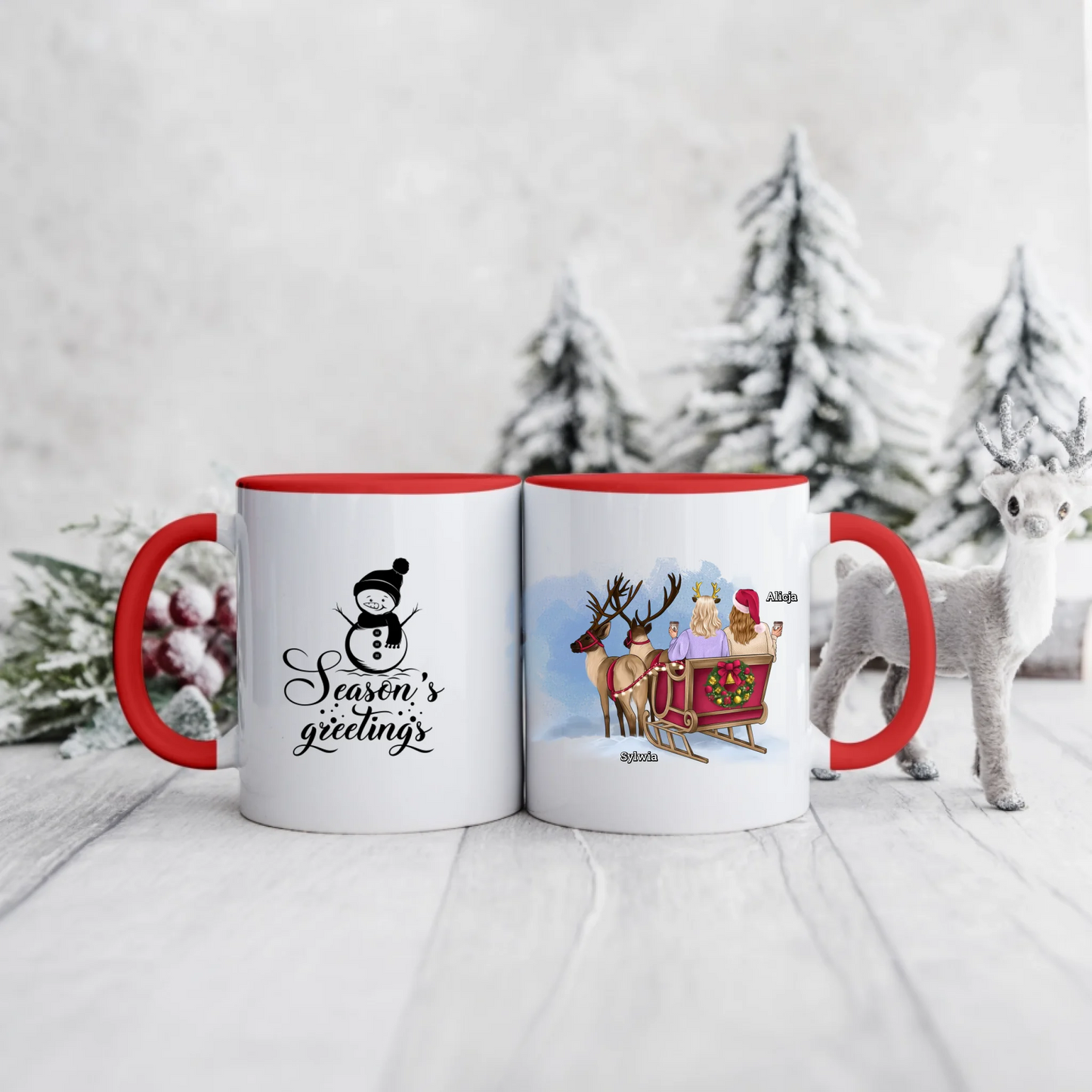 Kubek dla przyjaciółek świąteczny 2 osoby #7