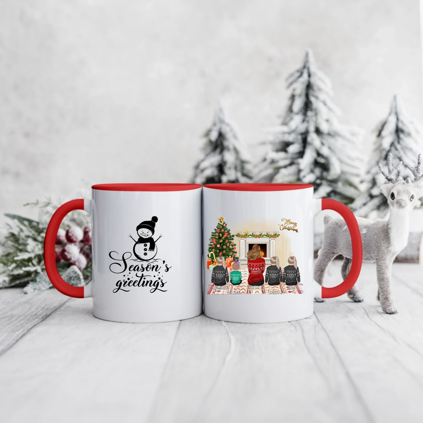 Kubek rodzinny świąteczny mama + 1-4 dzieci #12