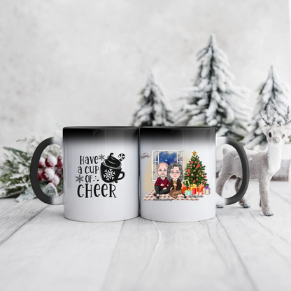 Świąteczny kubek personalizowany dla dziadków HAVE A CUP OF CHEER | motyw z choinką #97