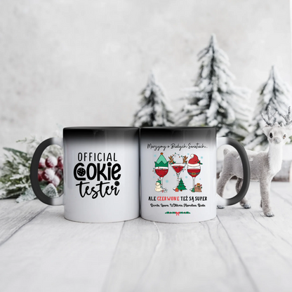 Świąteczny kubek personalizowany dla przyjaciółek OFFICIAL COOKIE TESTER | motyw z drinkami #9566