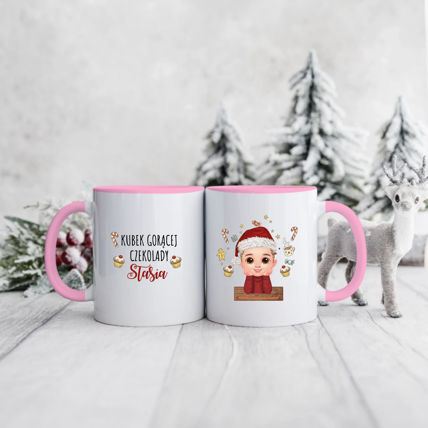 Kubek dla dziecka świąteczny - Personalizowany prezent na święta #991