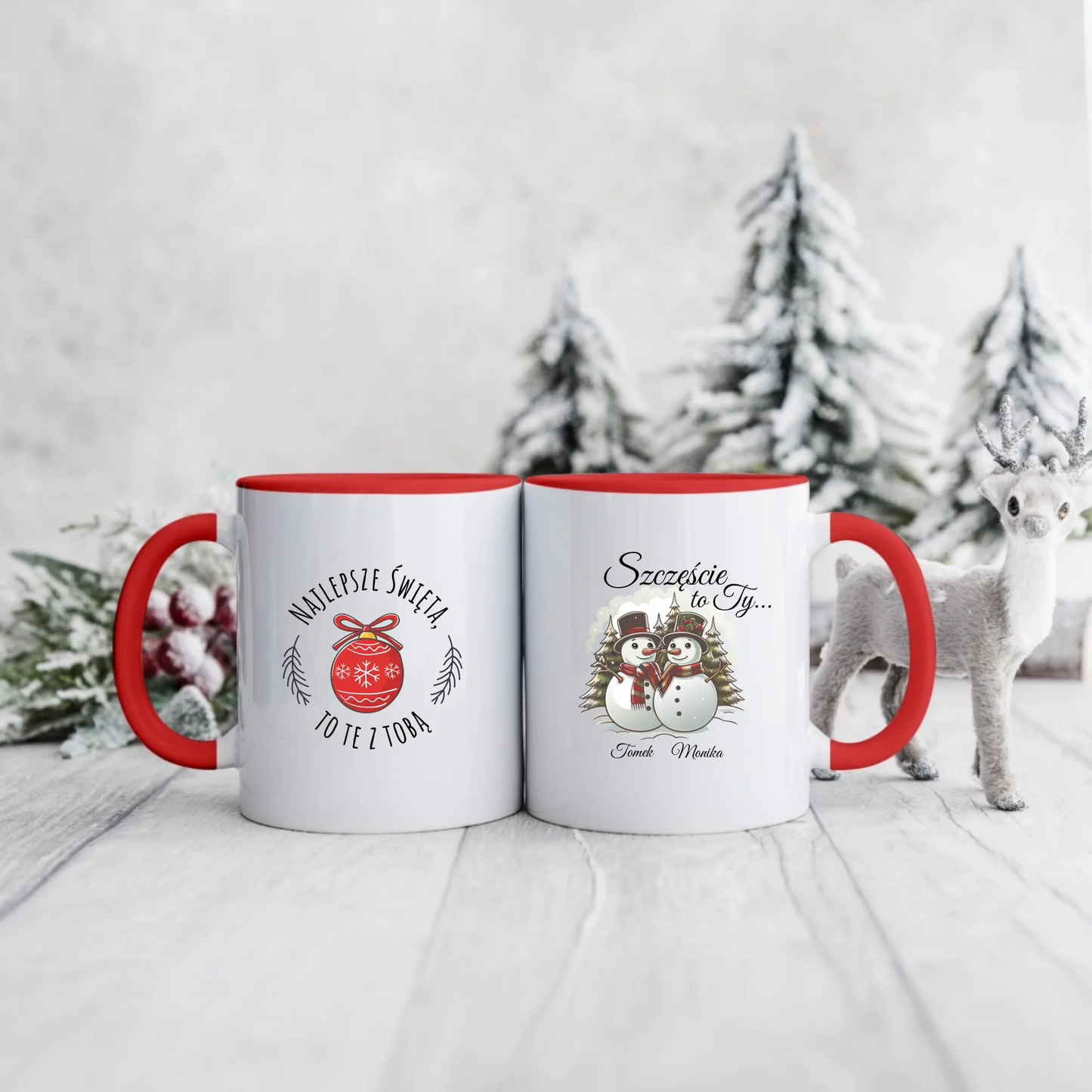 Kubek dla pary - Personalizowany prezent na święta #1004
