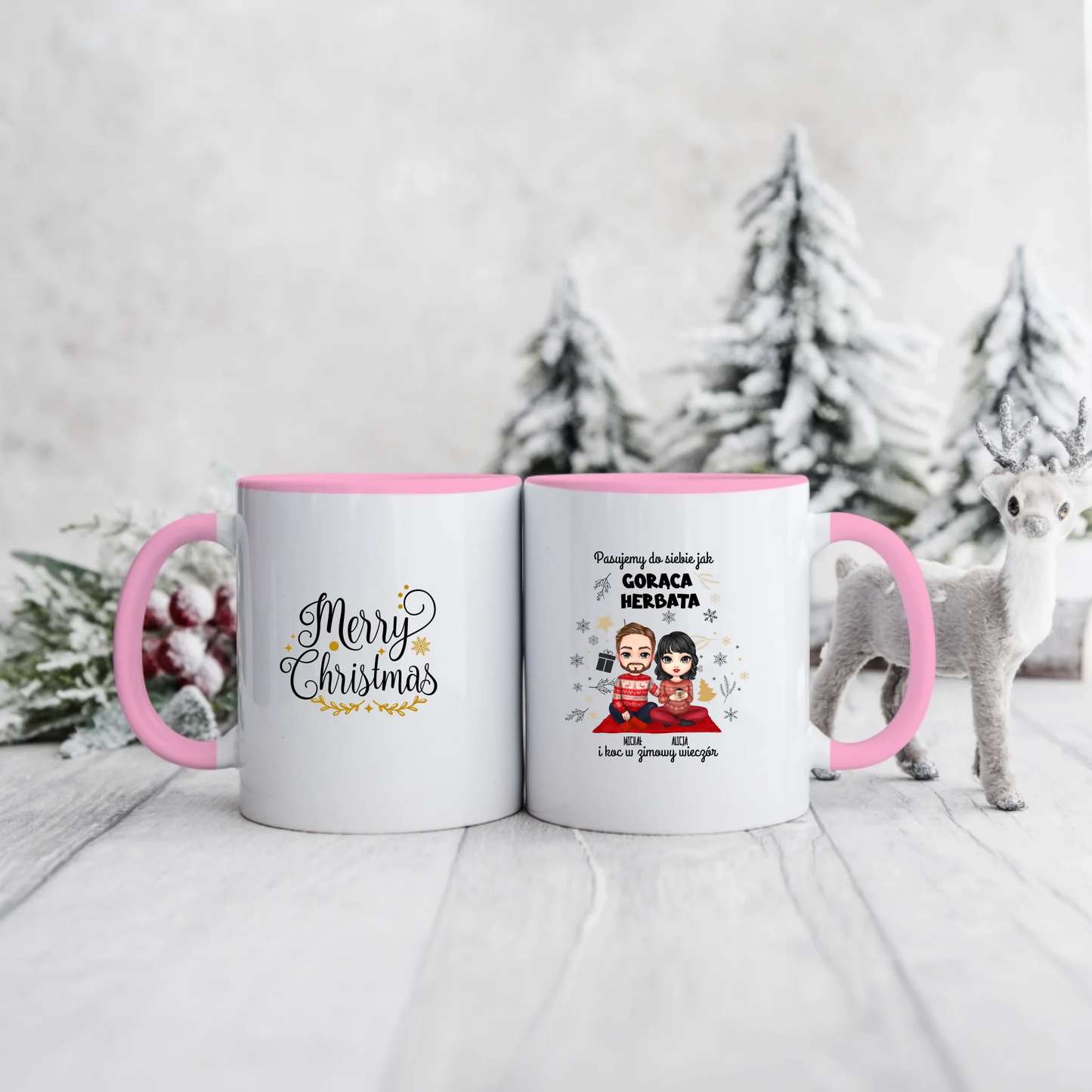 Kubek dla pary - Personalizowany prezent na święta #1003