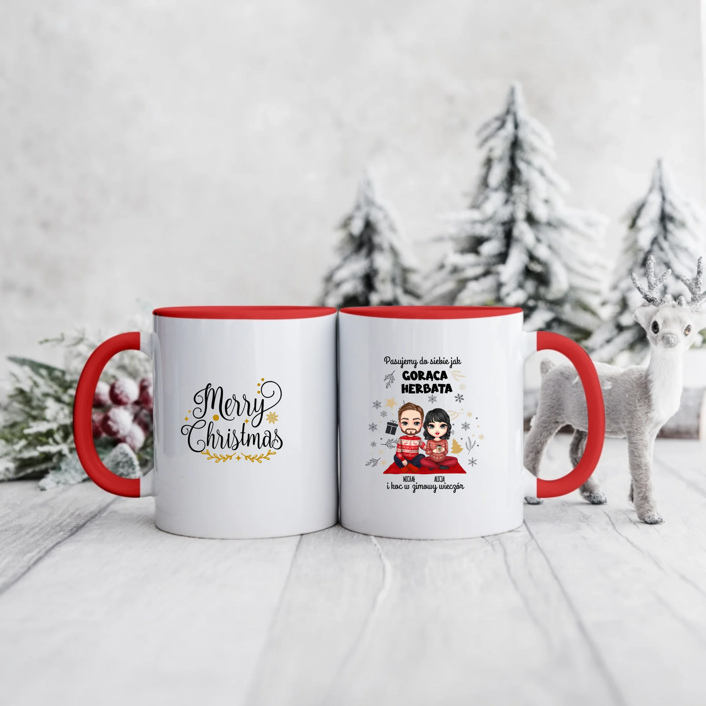 Kubek dla pary - Personalizowany prezent na święta #1003