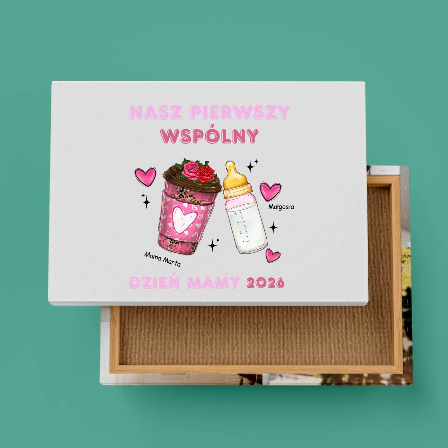 Obraz na płótnie dla mamy i córki (rodzinny) - Personalizowany #11