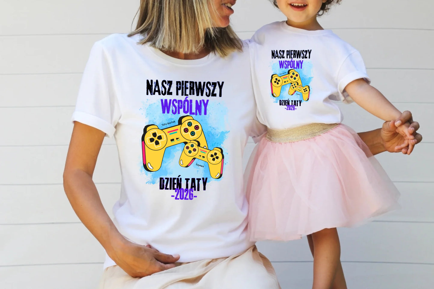 Koszulka ze wzorem tata i dziecko - Personalizowana (rodzinna) #7912