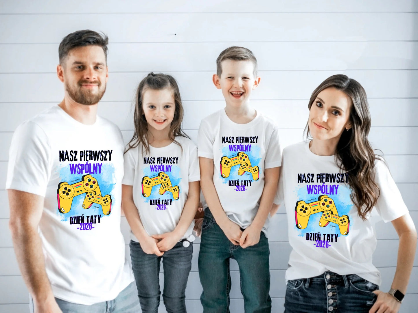 Koszulka ze wzorem tata i dziecko - Personalizowana (rodzinna) #7912