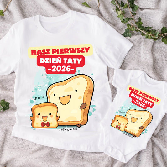 Koszulka ze wzorem tata i dziecko - Personalizowana (rodzinna) #7512