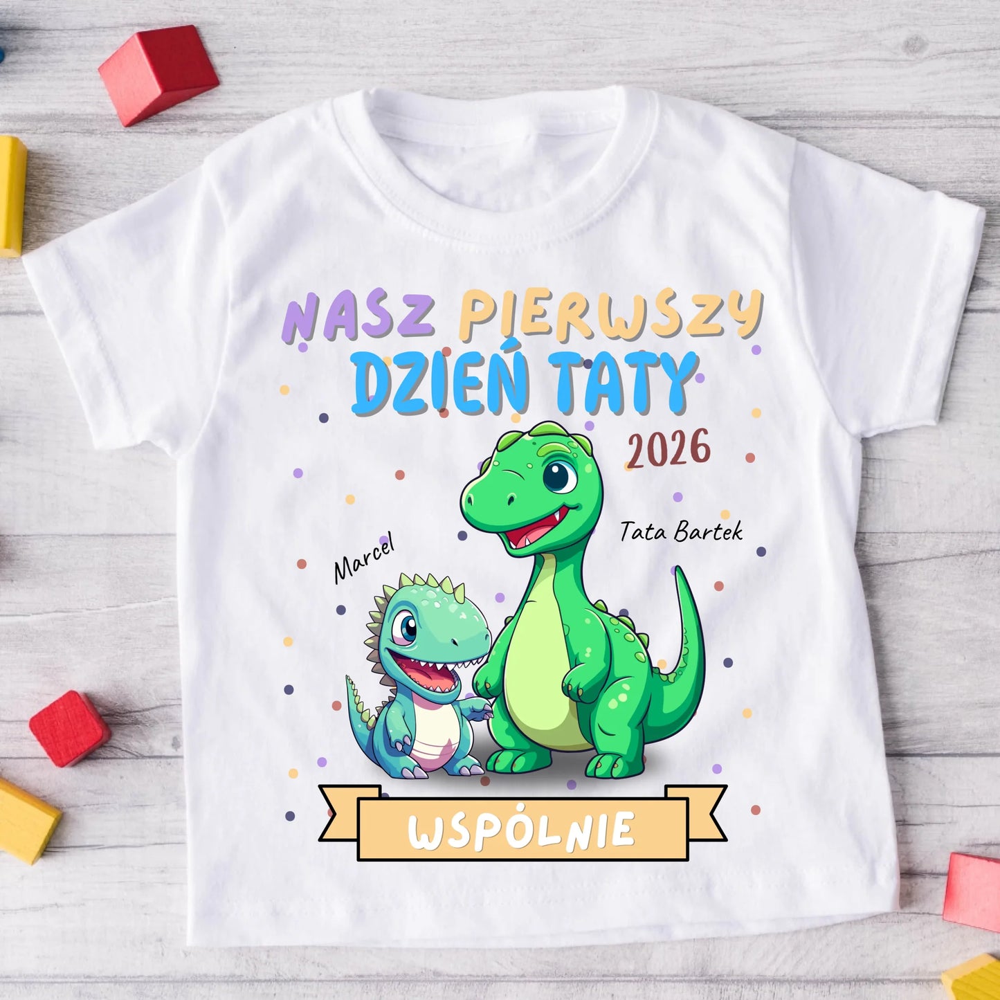 Koszulka ze wzorem tata i dziecko - Personalizowana (rodzinna) #4125