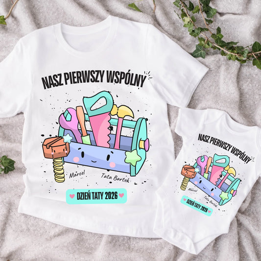 Koszulka ze wzorem tata i dziecko - Personalizowana (rodzinna) #4197