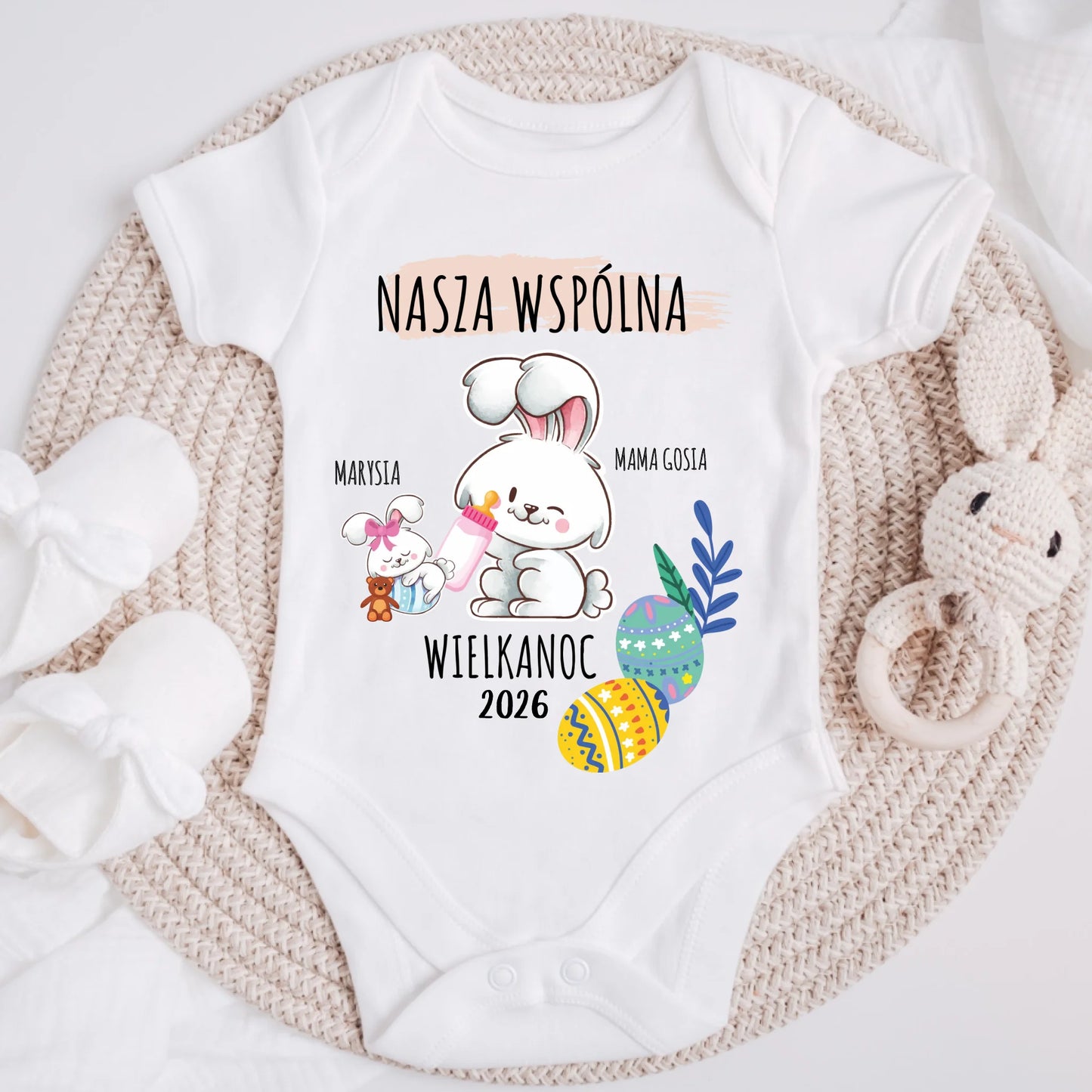 Koszulka dla mamy i córki/syna - Wielkanoc - Personalizowana #841