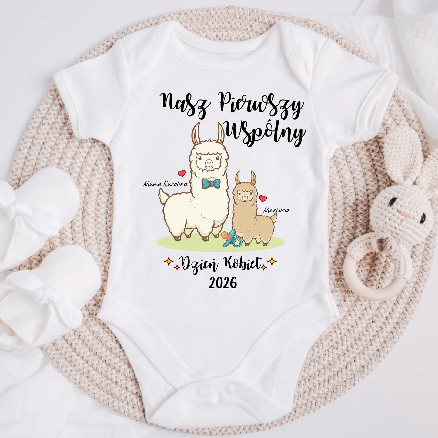 Koszulka ze wzorem dla mamy i córki - nasz pierwsz dzień kobiet - Personalizowana - Prezent na dzień kobiet #10