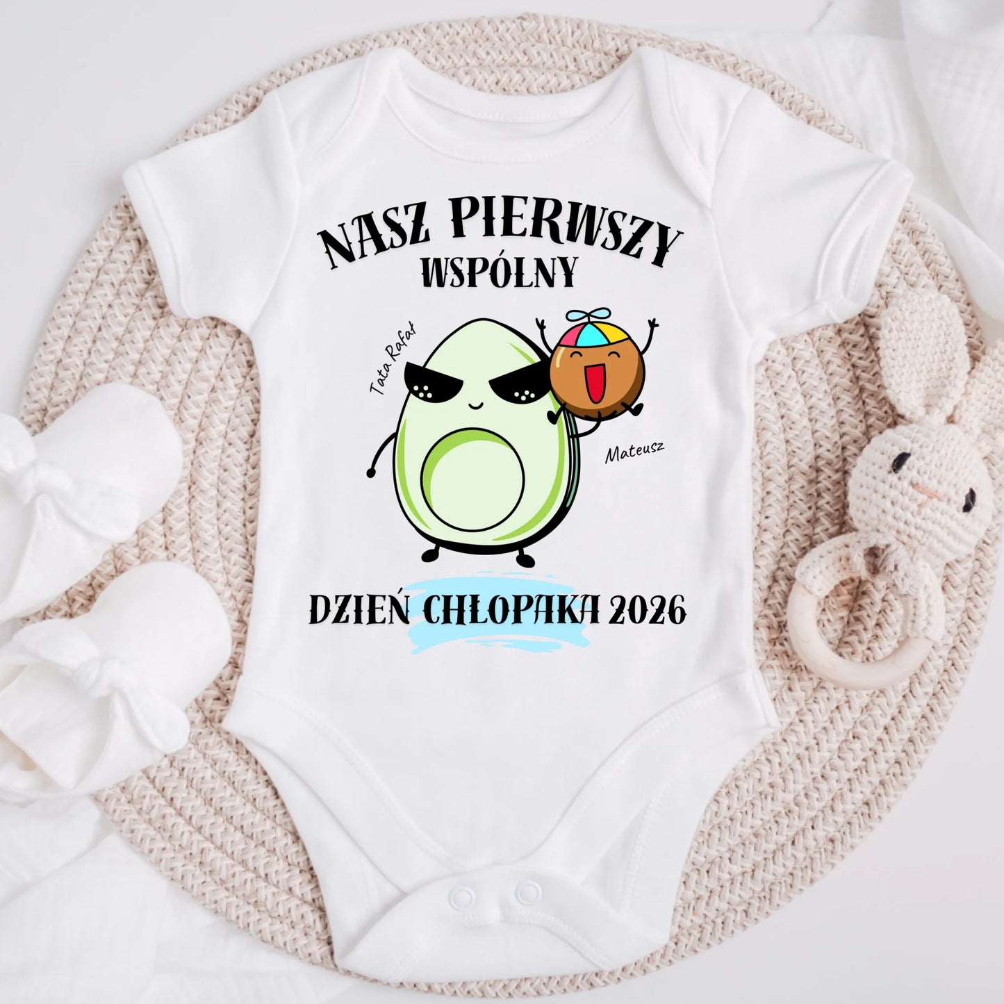 Koszulka ze wzorem nasz pierwszy wspólny dzień chłopaka - Prezent na dzień chłopaka - Personalizowana #1276