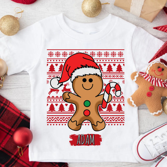 Koszulka świąteczna dla rodziny - Ciasteczka - Personalizowana - Prezent na święta #7622